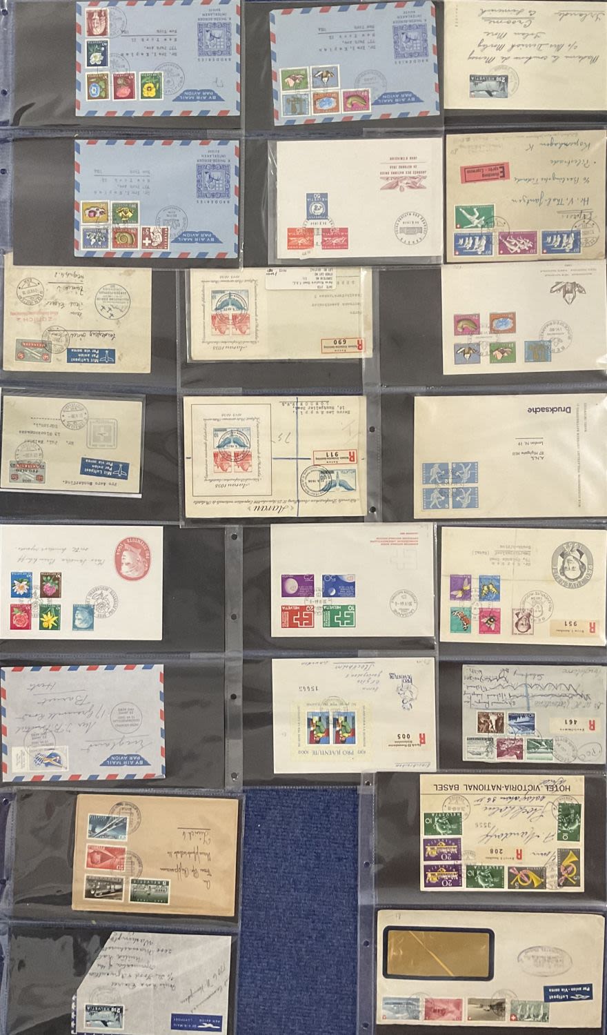 Lot 744: Air Mail early Austrian collection of 40 FDCs,...