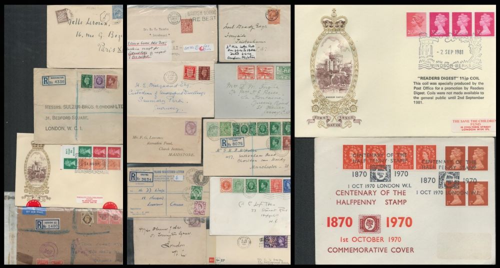 Lot 747: 1800s to 1960s definitive stamps, FDC collection. 15...