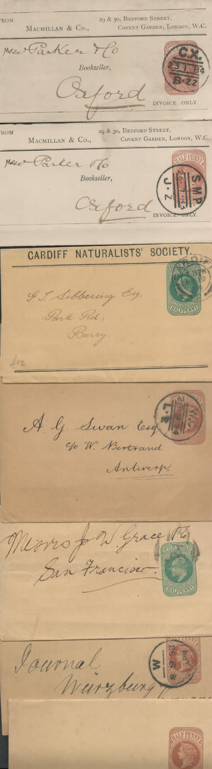 Lot 750: Victorian and later collection of Wrappers. Five Half...