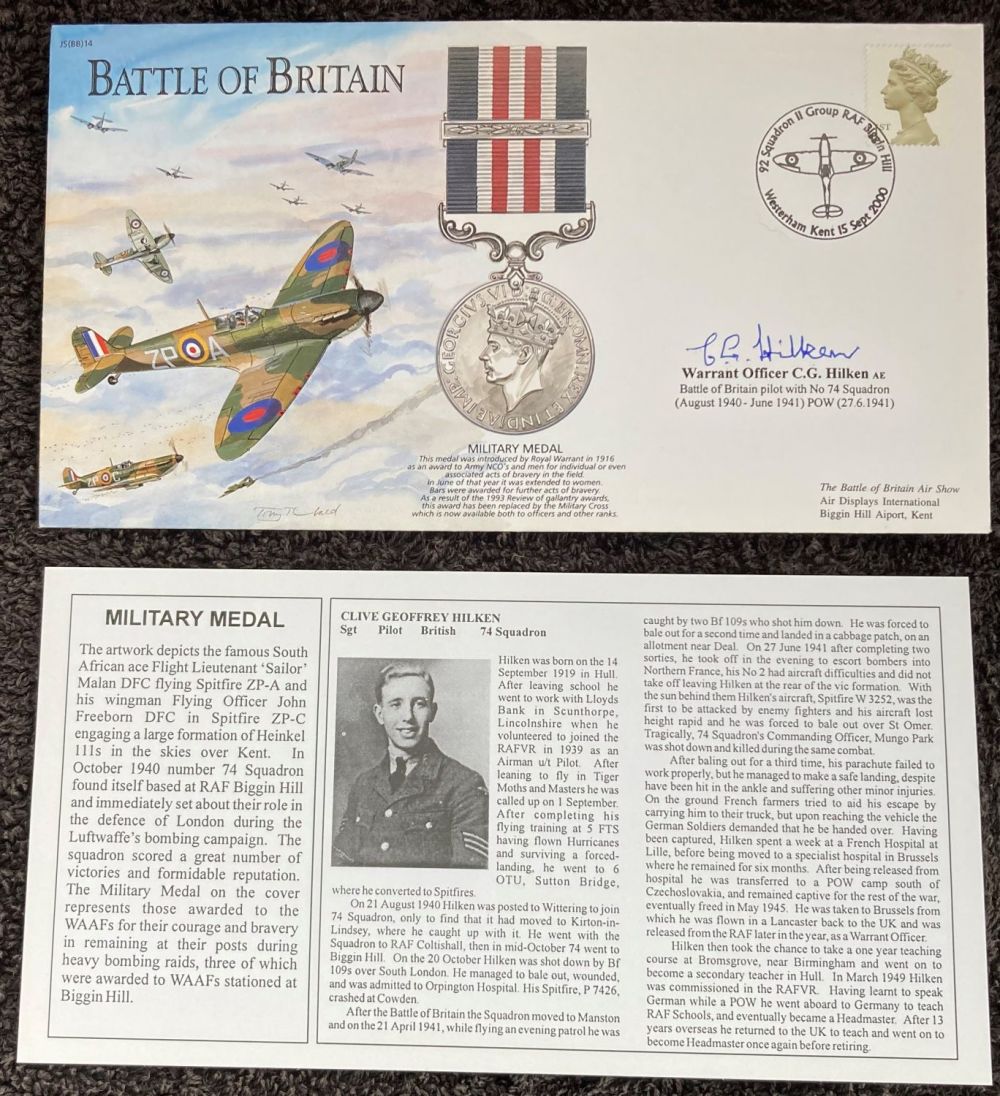 Lot 58: WW2 Battle of Britain pilot W/O C Hilken...
