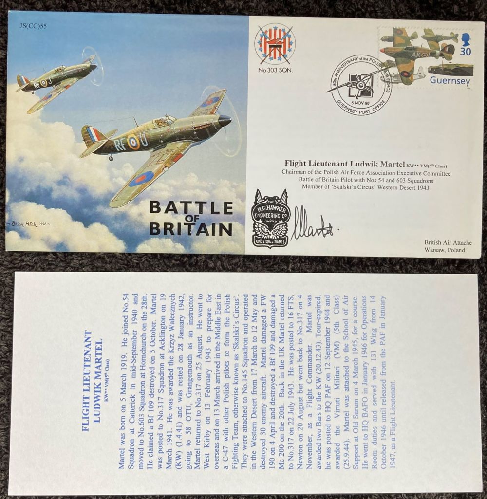 Lot 61: WW2 Battle of Britain pilot Flt Lt Ludwik...