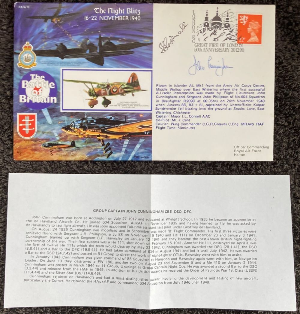 Lot 65: WW2 Battle of Britain pilot and top Nightfighter...