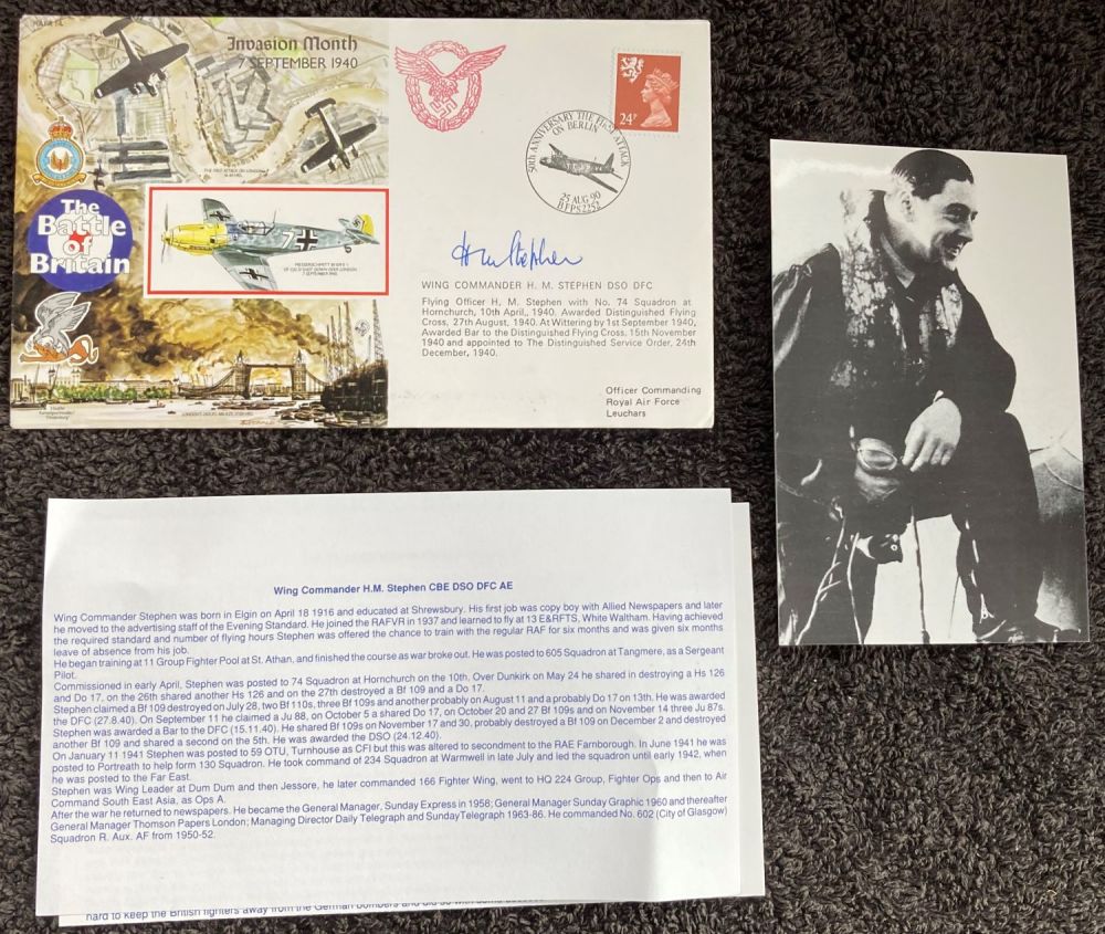 Lot 66: WW2 Battle of Britain pilot Wg Cdr Huw...