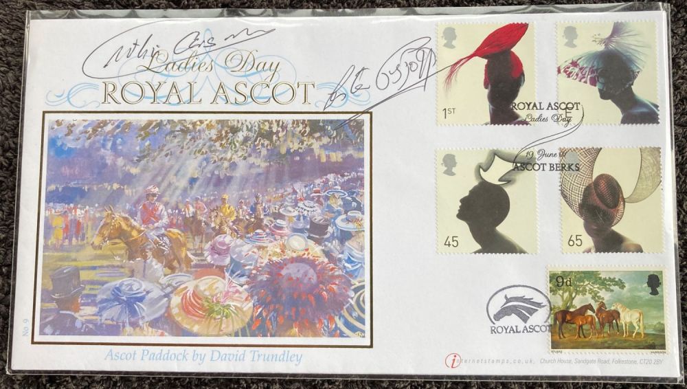 Lot 68: Top Jockeys Willie Carson and Lester Piggott signed...