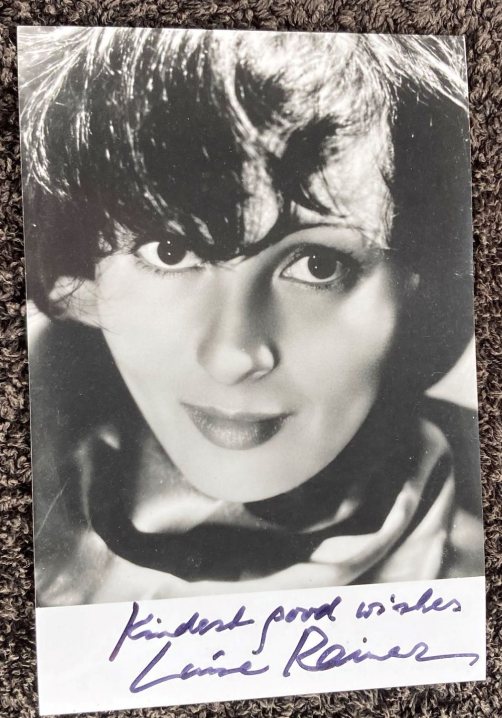 Lot 76: Actress Luis Rainer signed 6 x 4 b/w...