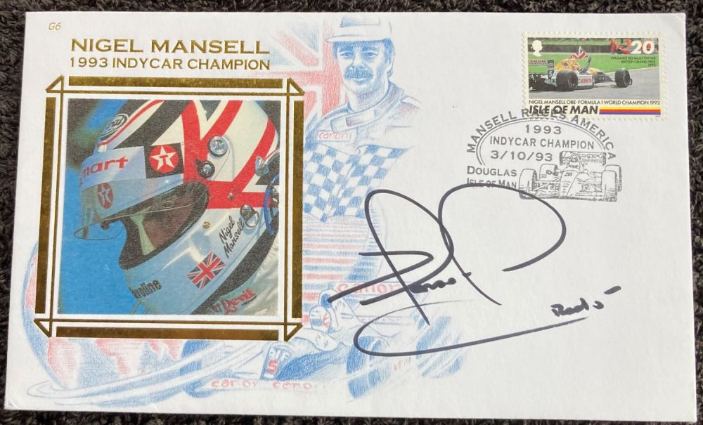 Lot 78: F1 Champ Nigel Mansell signed on his own...