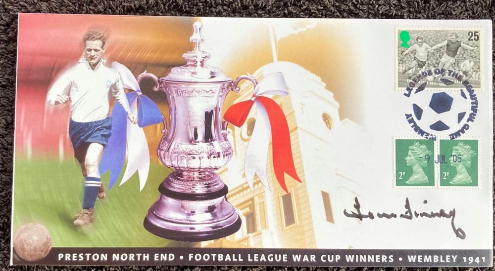 Lot 88: Football Legend Tom Finney signed Combined Services Football...