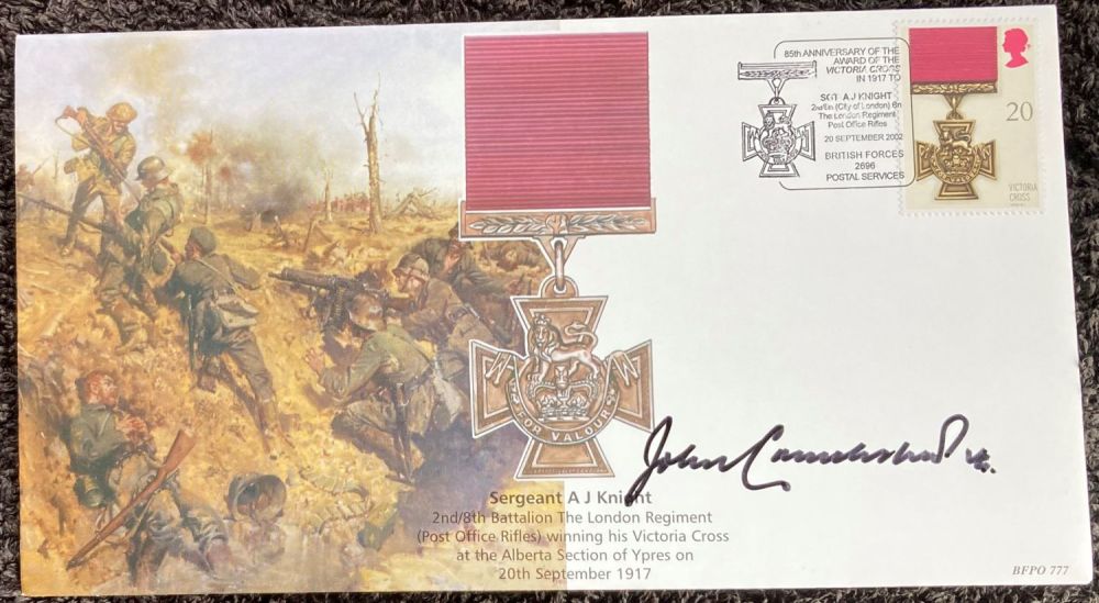 Lot 95: WW2 Victoria Cross winner John Cruikshank VC signed...