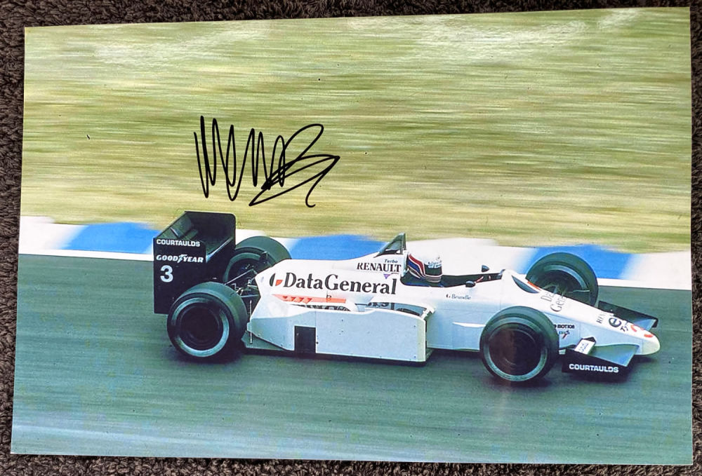 Lot 99: Martin Brundle F1 motor racing legend signed 12...