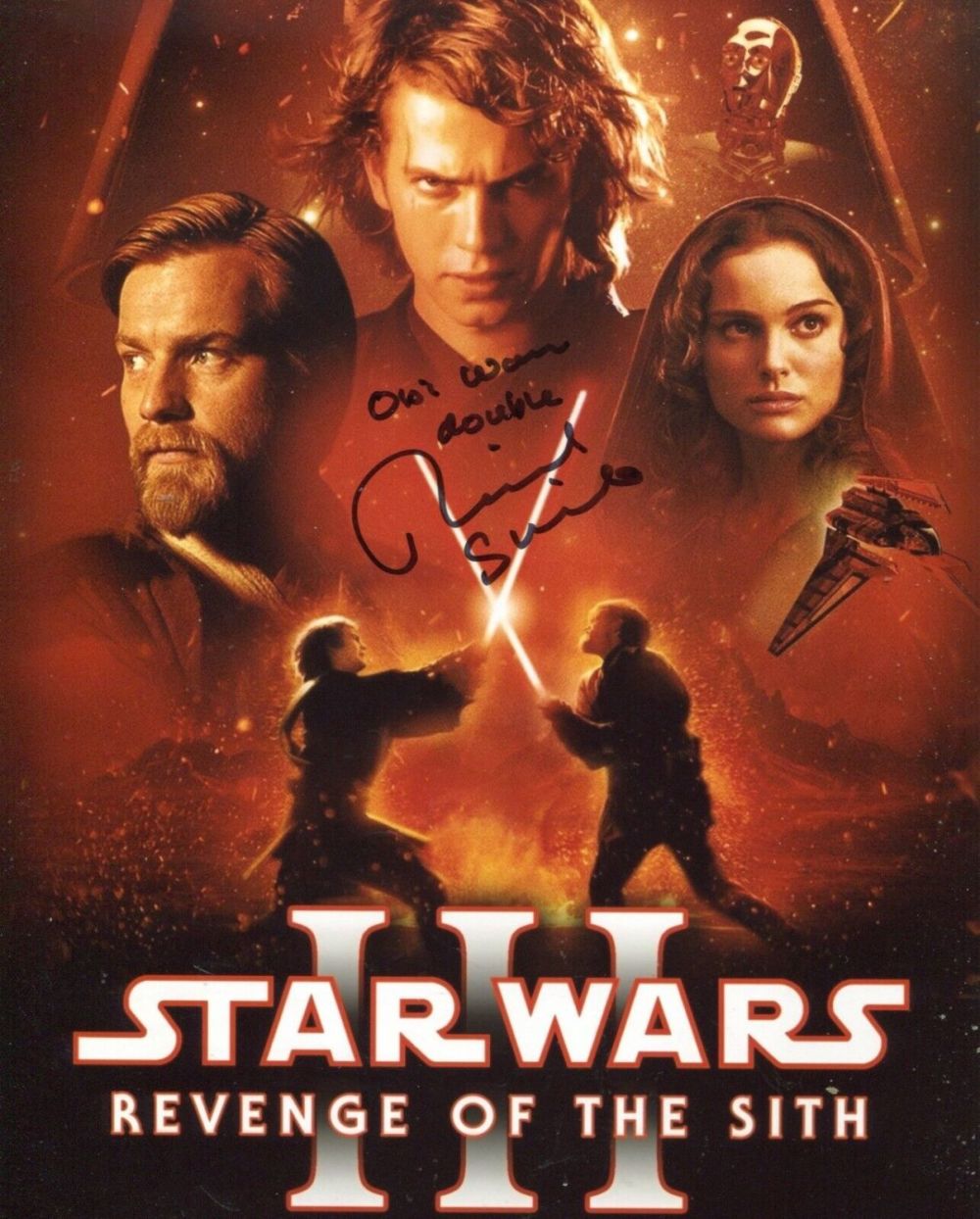 Lot 103: Star Wars Revenge of the Sith 8x10 poster...