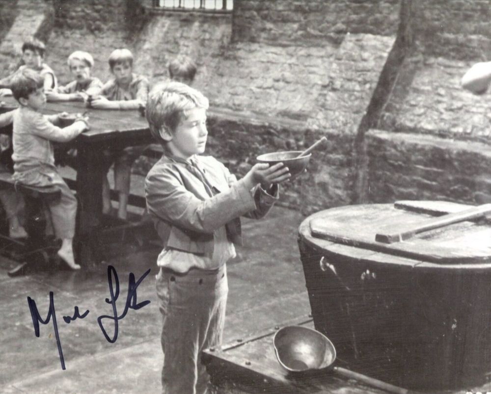 Lot 129: Actor Mark Lester signed classic Oliver Can I...