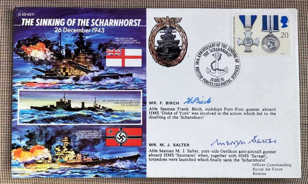Lot 175: WW2 Sinking of the Scharnhorst 50th ann cover...