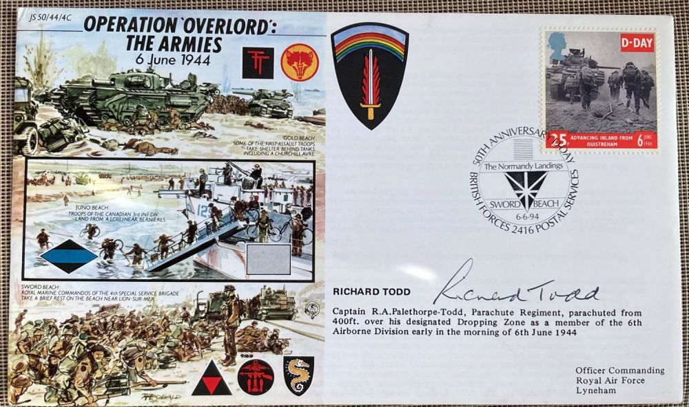 Lot 177: WW2 D-Day Richard Todd and Actor signed 50th...