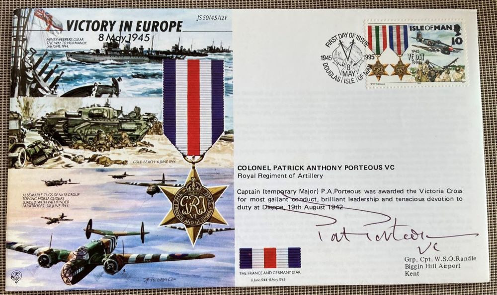 Lot 181: WW2 Victory in Europe 50th ann cover JS50/45/12F...