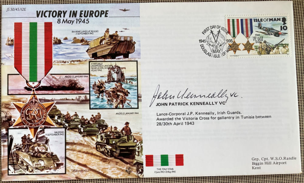 Lot 182: WW2 Victory in Europe 50th ann cover JS50/45/12E...
