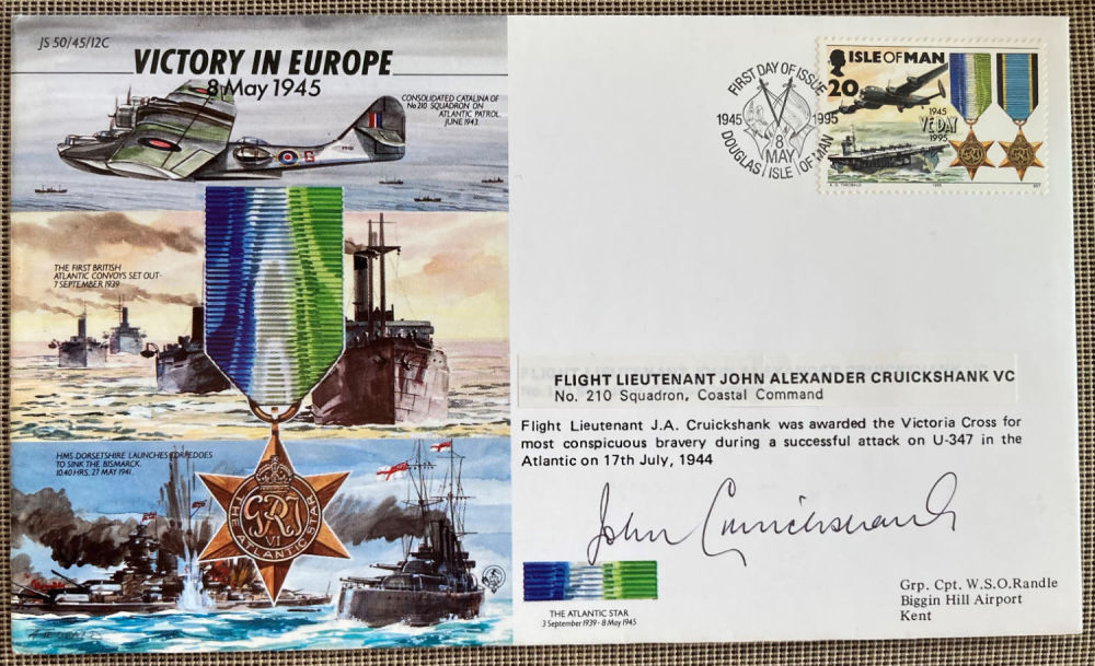 Lot 184: WW2 Victory in Europe 50th ann cover JS50/45/12C...