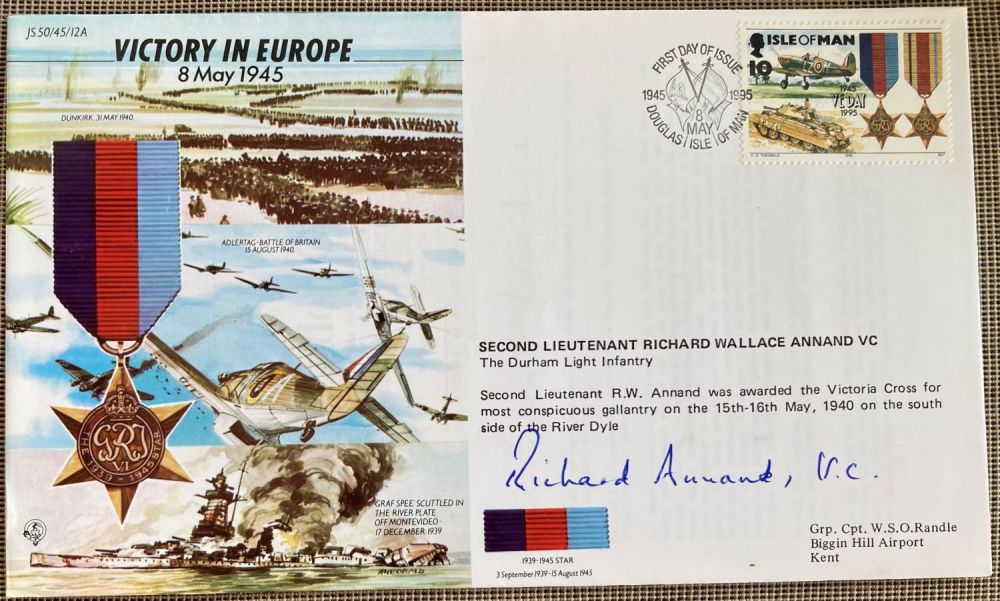 Lot 186: WW2 Victory in Europe 50th ann cover JS50/45/12A...