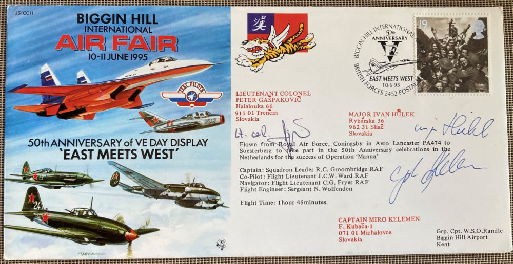 Lot 188: Biggin Hill Air Fair cover signed by three...