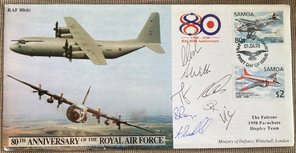 Lot 191: Falcons 1998 Parachute Display team signed 80th ann...