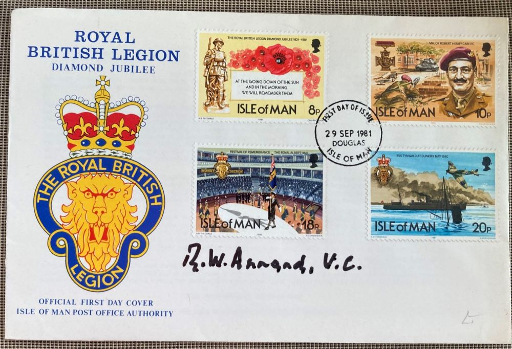 Lot 193: WW2 Victoria Cross winner Richard Annand VC signed...