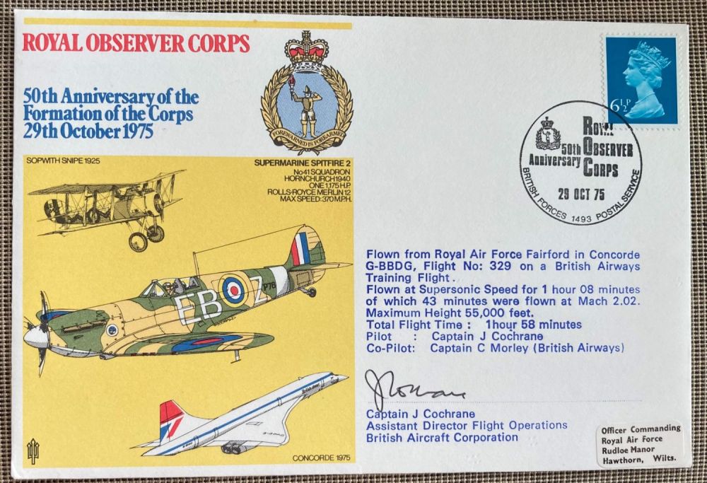Lot 199: Concorde Capt John Cochrane signed 50th ann Royal...