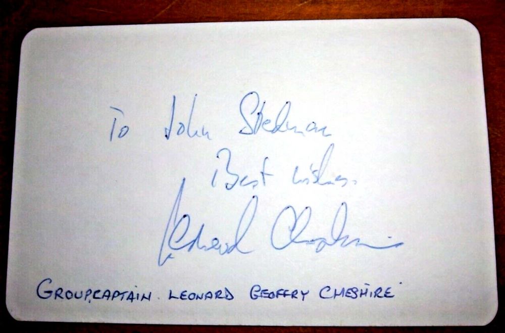 Lot 252: WW2 Victoria Cross winner Leonard Cheshire VC signed...