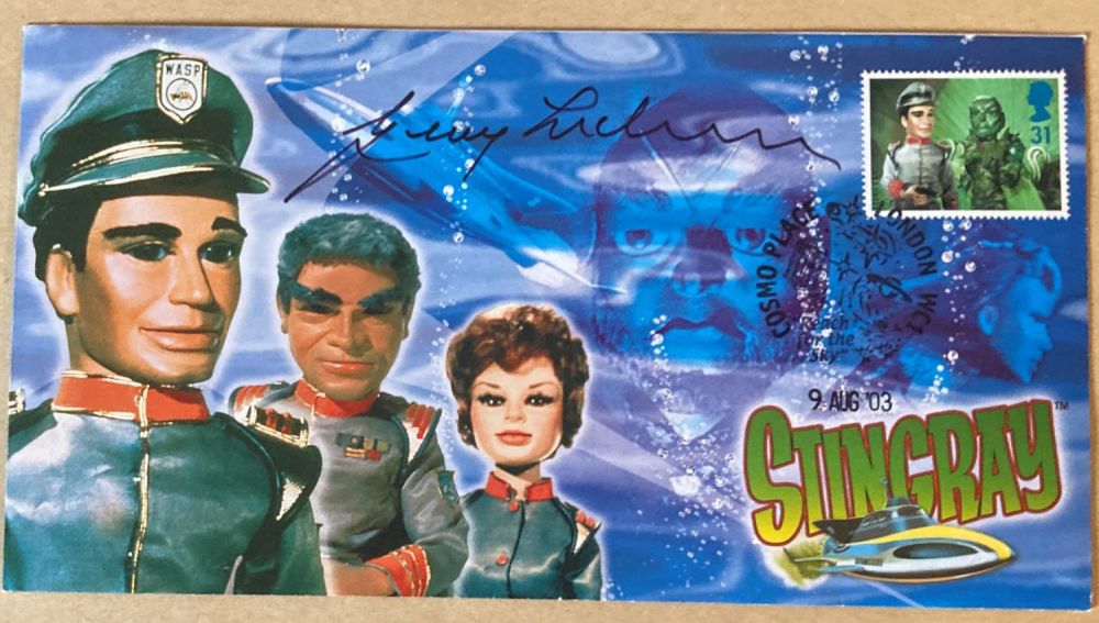 Lot 260: Gerry Anderson signed 2003 Stingray FDC. Good condition....