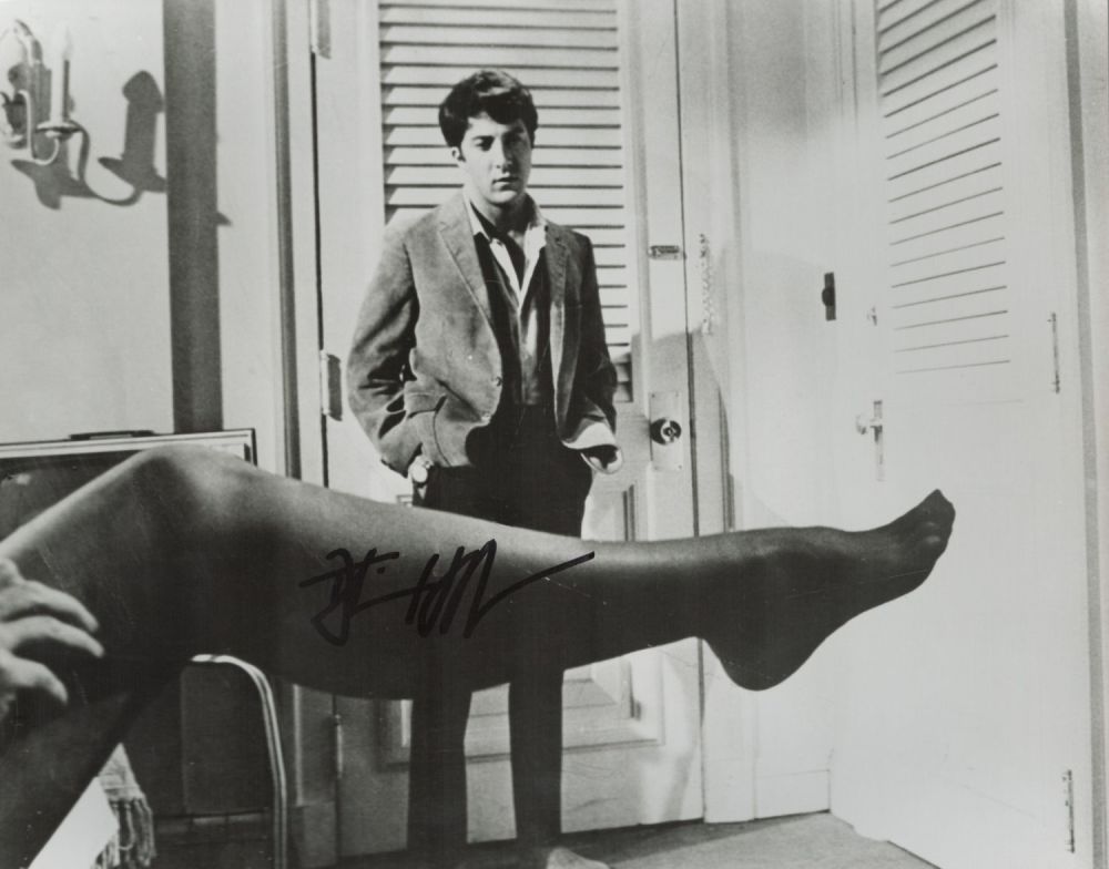 Lot 55: Dustin Hoffman, a signed 10x8 The Graduate film...