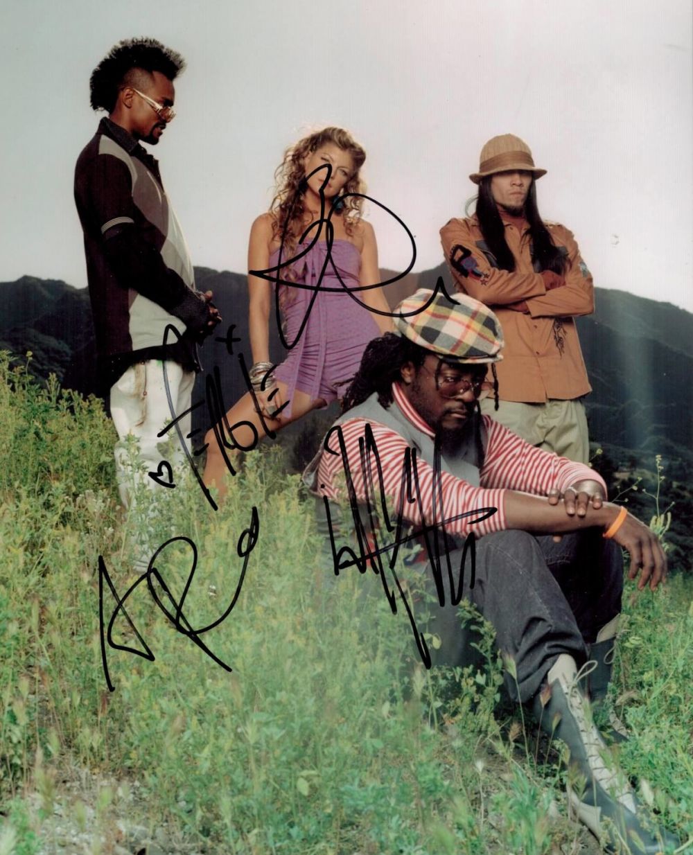 Lot 66: Black Eyed Peas signed 10x8 inch colour photo....