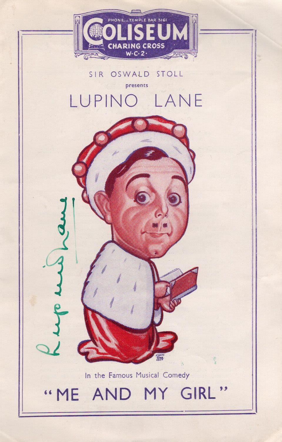 Lot 68: Lupino Lane signed programme for Me and my...