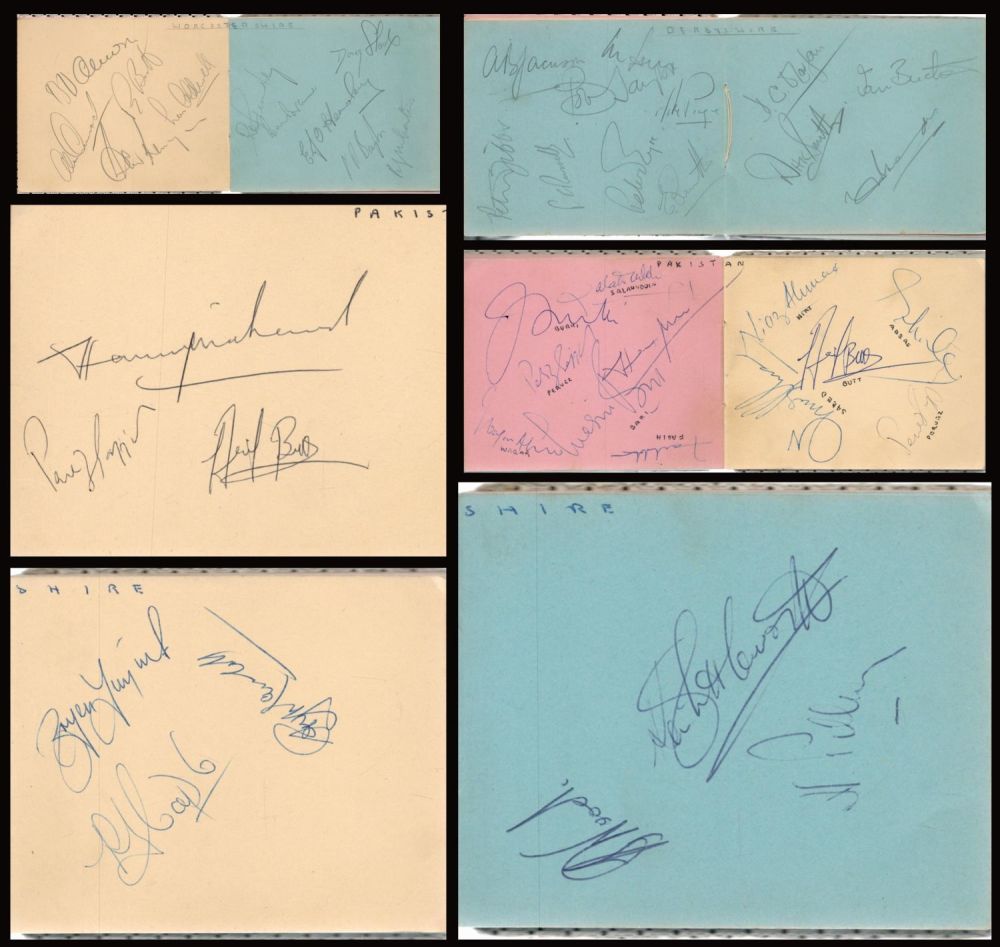 Lot 100: Cricket. Vintage Autograph Book Showing Signatures of County...