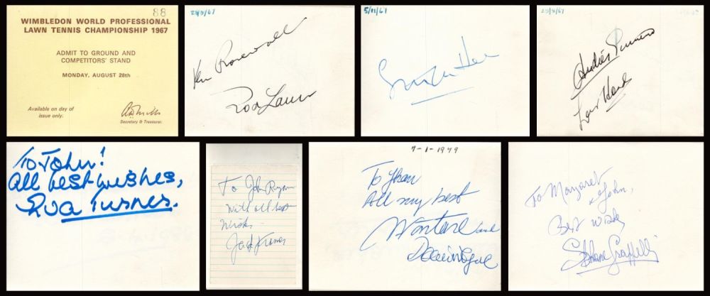 Lot 103: Tennis. Vintage Autograph Book With 10 Great Signatures...