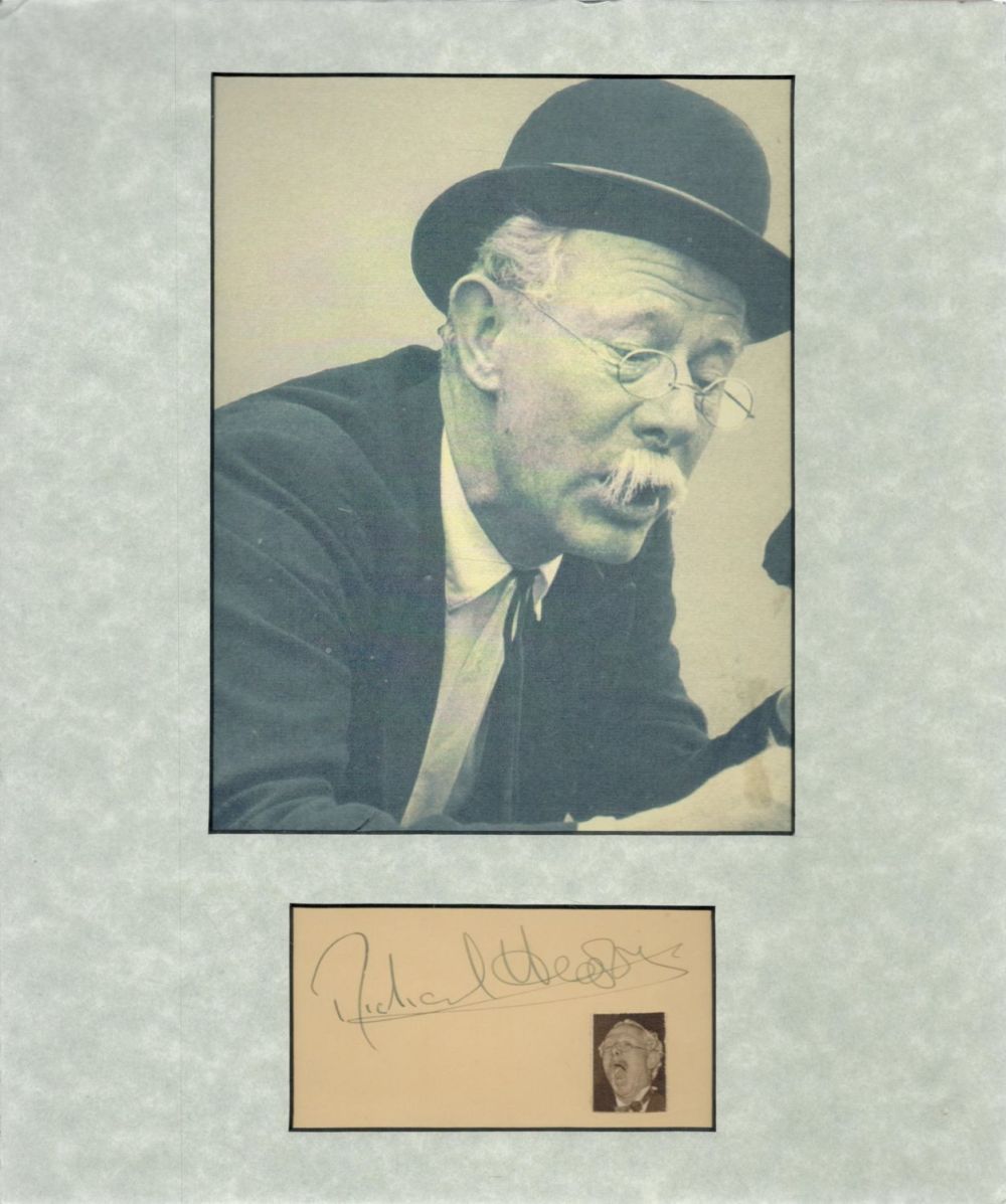 Lot 120: Tv and Film. English Actor Richard Hearne OBE...