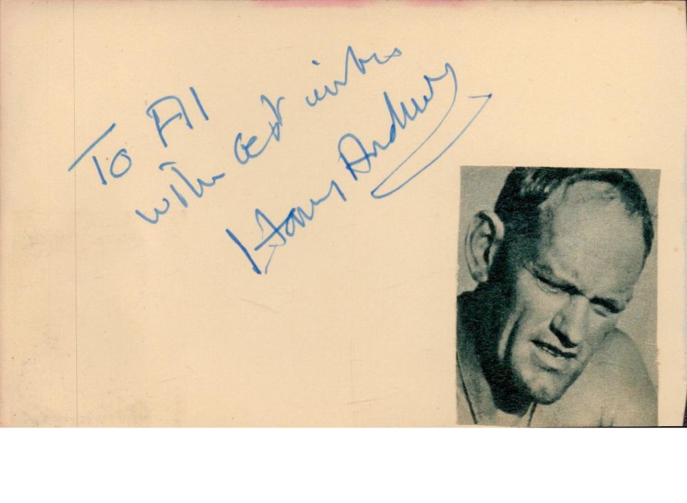 Lot 125: Tv and Film. Harry Andrews Signed 5 x...