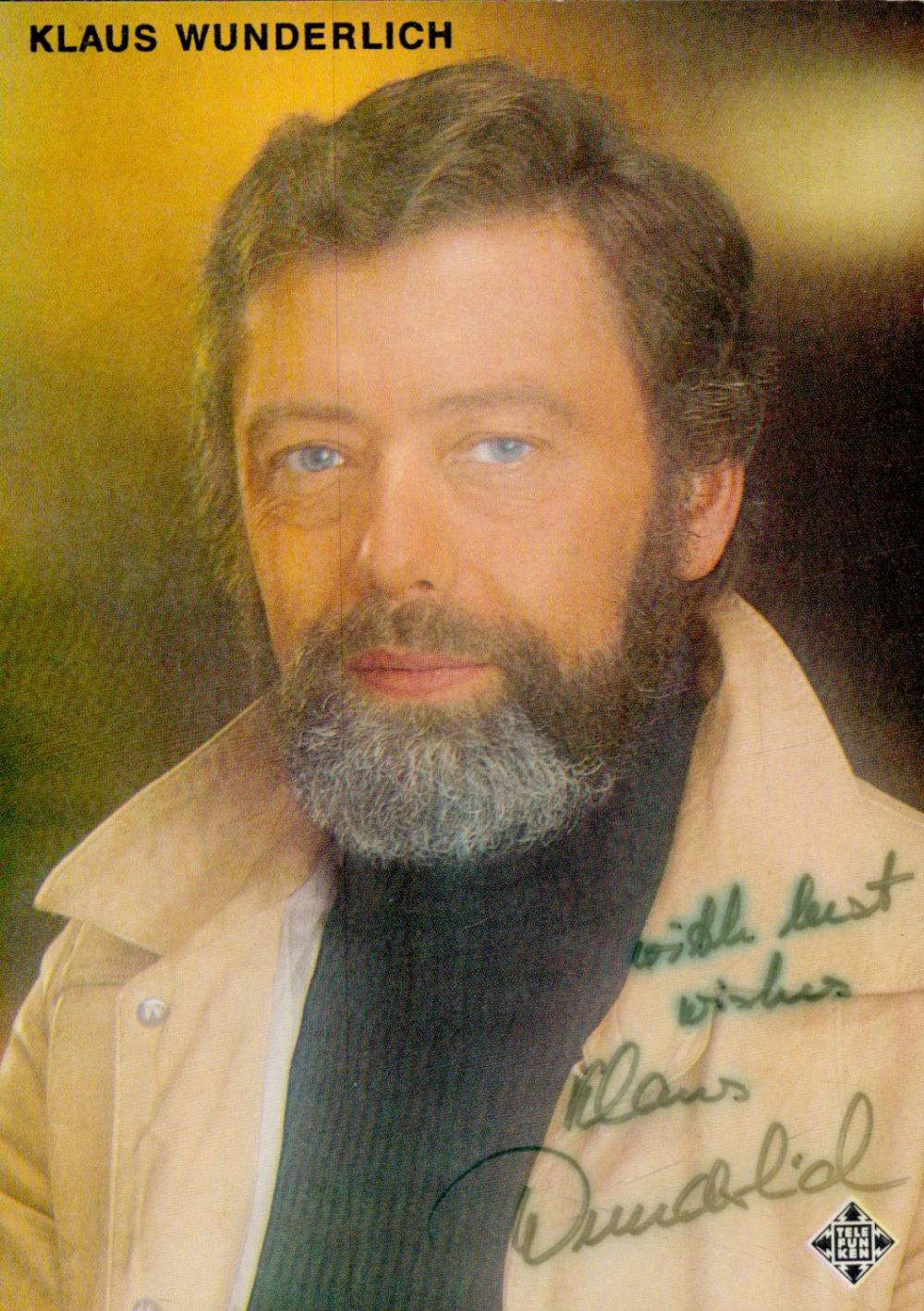 Lot 136: Klaus Wunderlich signed 6x4 colour promo photo. Good...