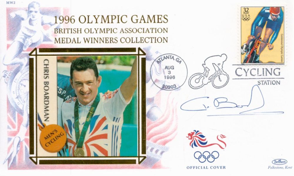 Lot 154: Olympics. Cyclist Chris Boardman Signed 1996 Olympic Games...