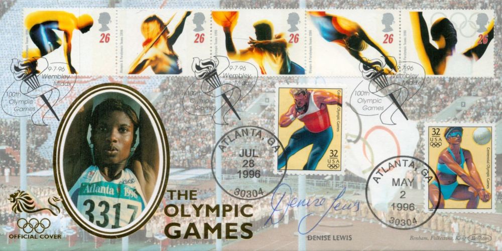 Lot 160: Olympics. Denise Lewis Signed The Olympic Games Benhams...