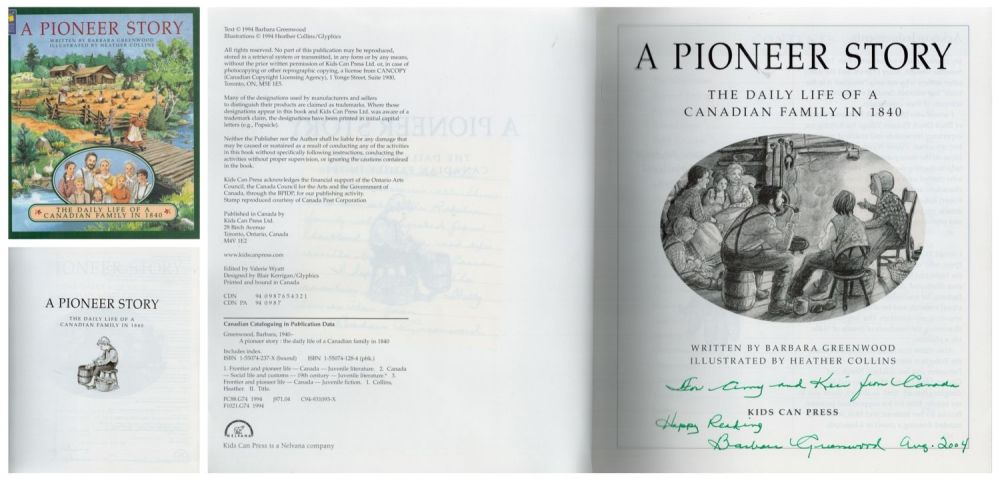 Lot 227: Barbara Greenwood Signed. A Pioneer Story-The Daily Life...