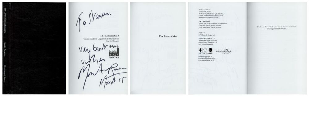 Lot 236: Martin Rowson Signed. The Limerickiad Book. By Smokestack...