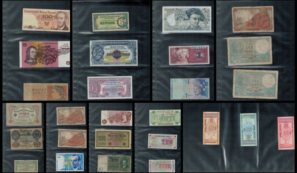 Lot 256: 30 notes Collection from various Countries France, China,...