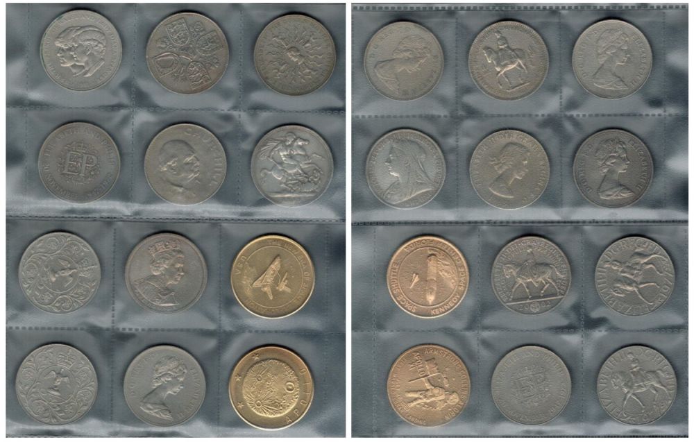 Lot 258: 12 Large Coins (x2 gold colour & 10...