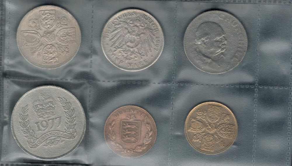 Lot 259: 6 Coins Collection. Churchill, Duckhams Q 1899-1977 Specialists...