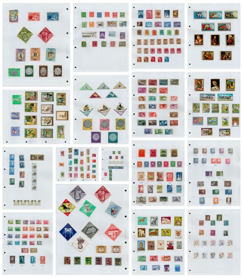 Lot 266: Approx. 350 used Stamps Collection. Sverige Nobelpris 1909,...