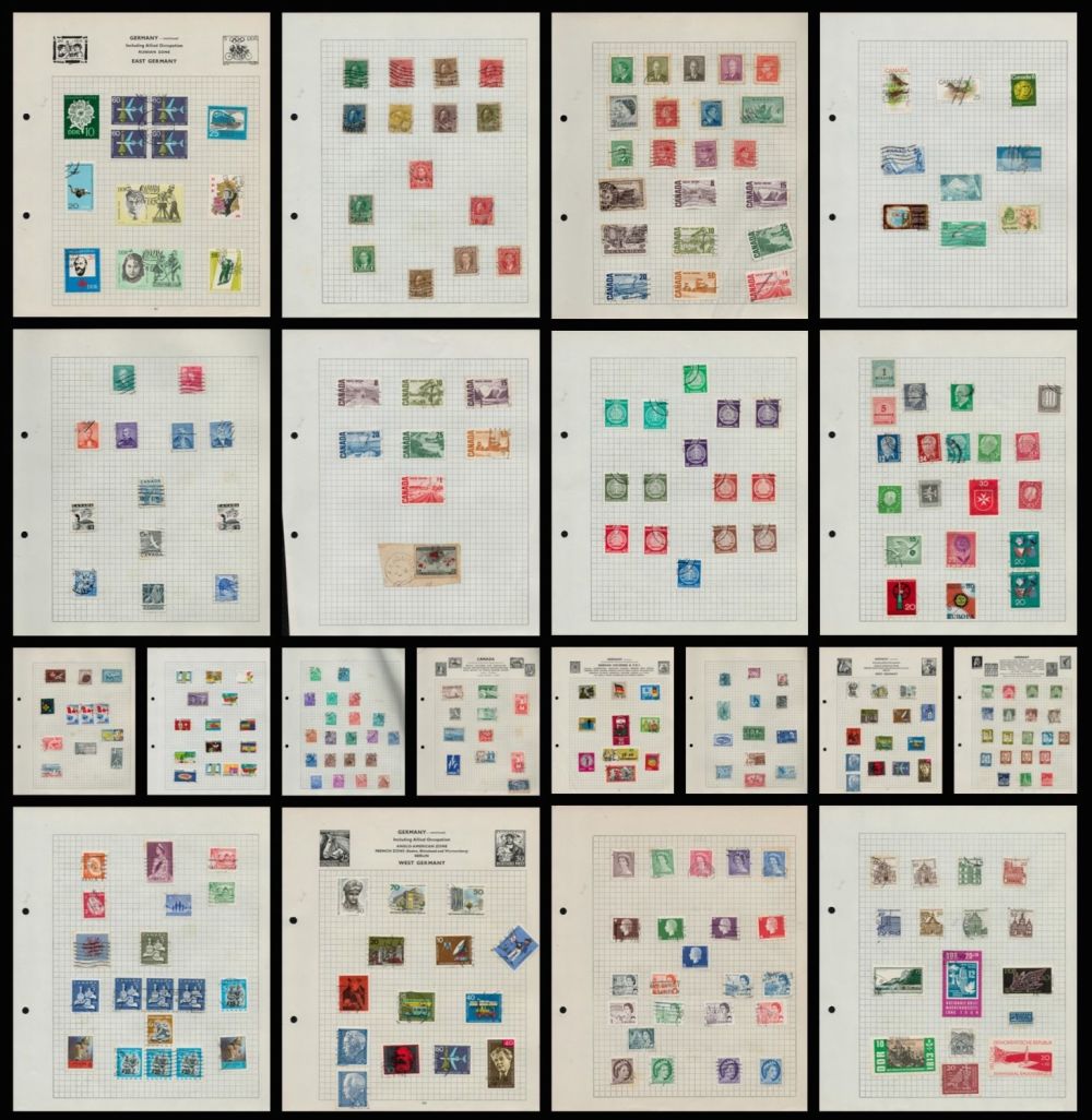 Lot 268: Approx. 270 used Stamps Collection Countries Canada &...