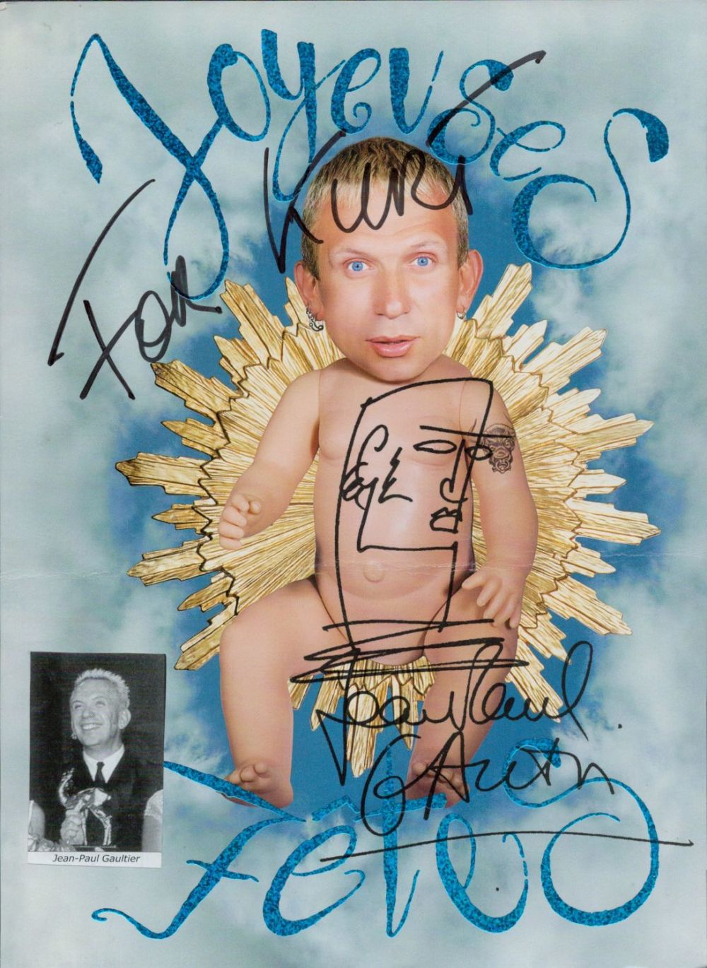 Lot 279: Signed Jean-Paul Gaultier Colour Photo-French Fashion Designer. Approx....