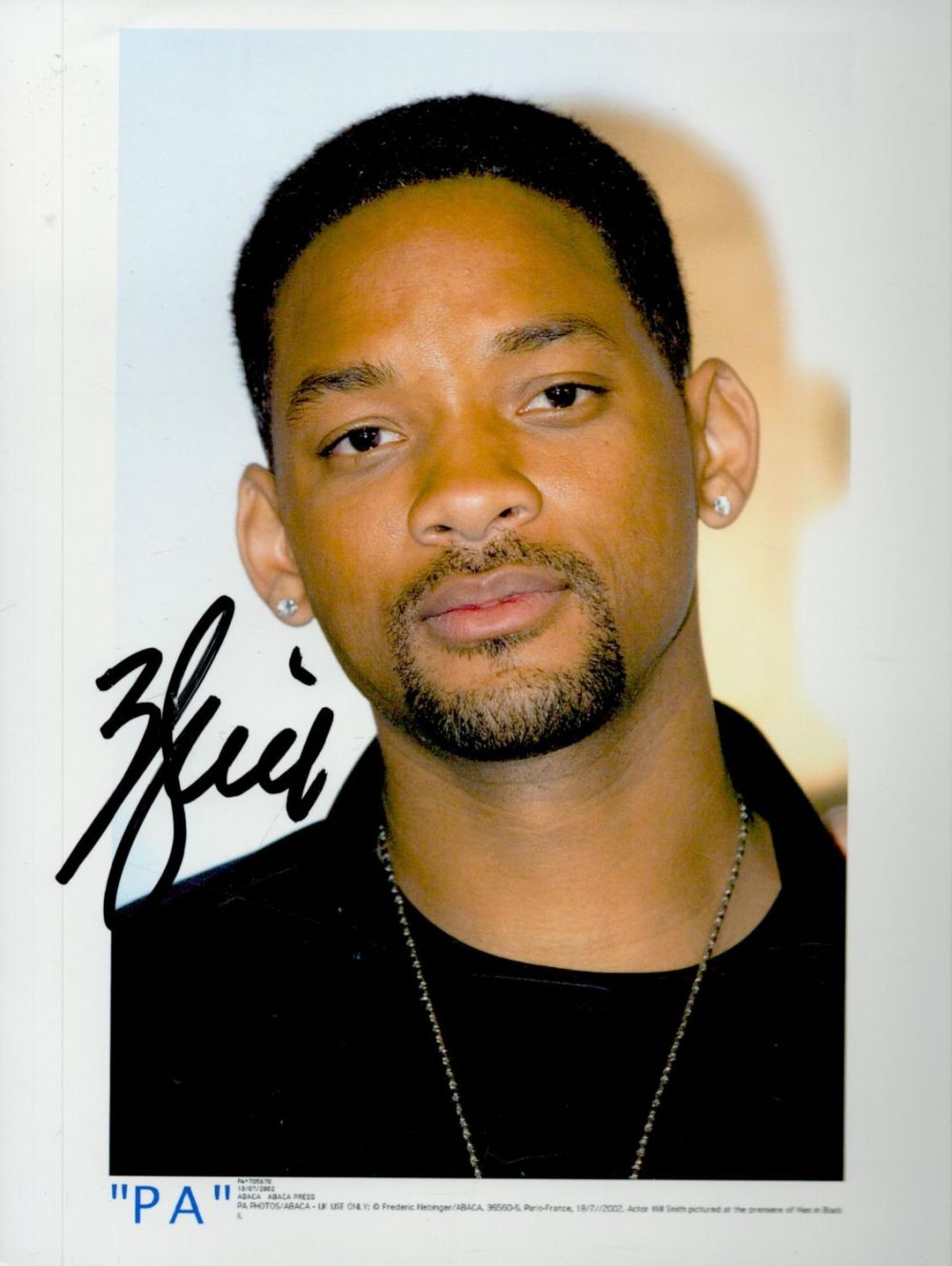 Lot 317: Will Smith signed 6x8 colour photo. Good Condition....