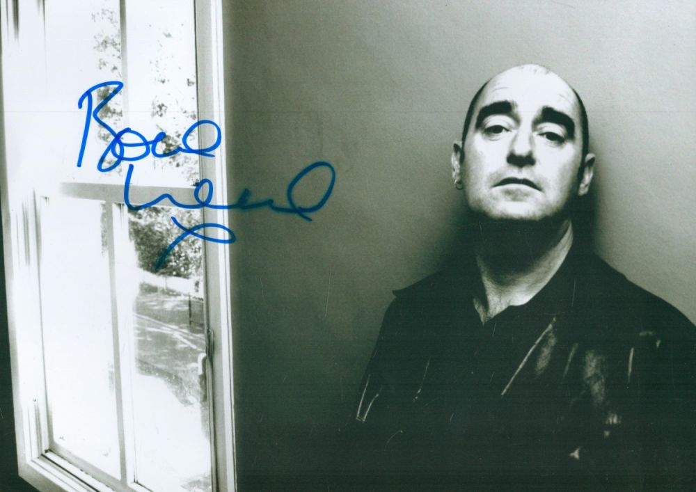 Lot 340: Bone Head Paul Arthurs signed 12x8 inch black...