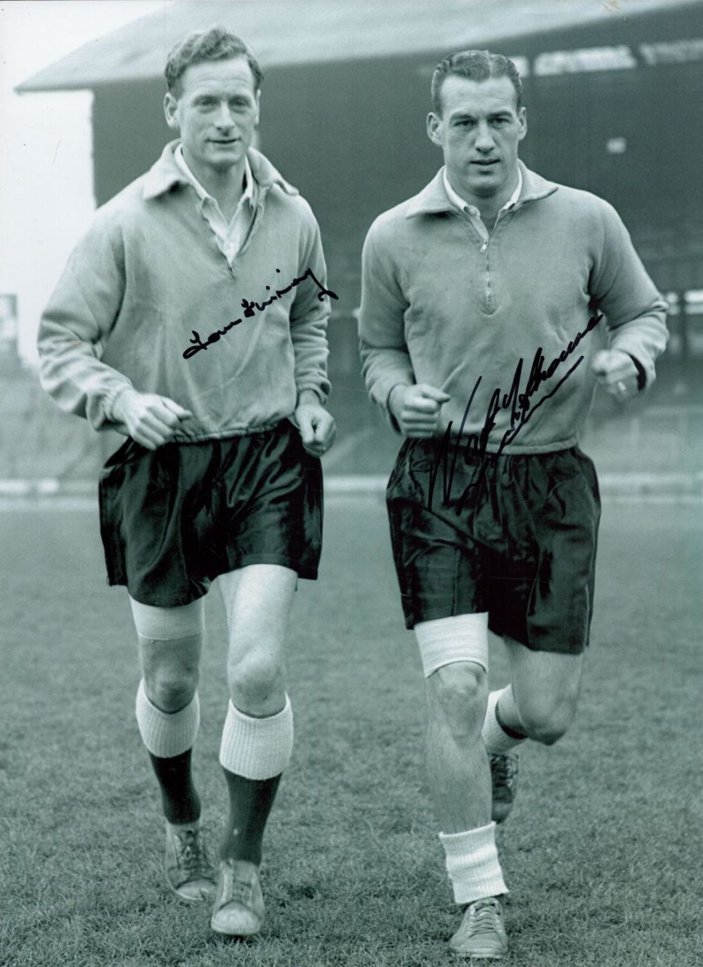 Lot 343: Tom Finney and Nat Lofthouse signed 16x12 inch...