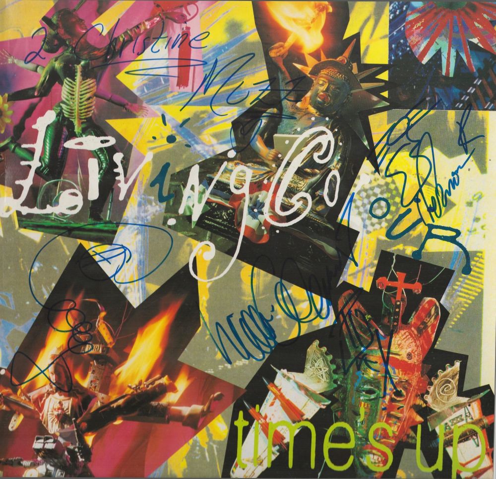 Lot 369: Times Up Living Colour multi signed dedicated LP....