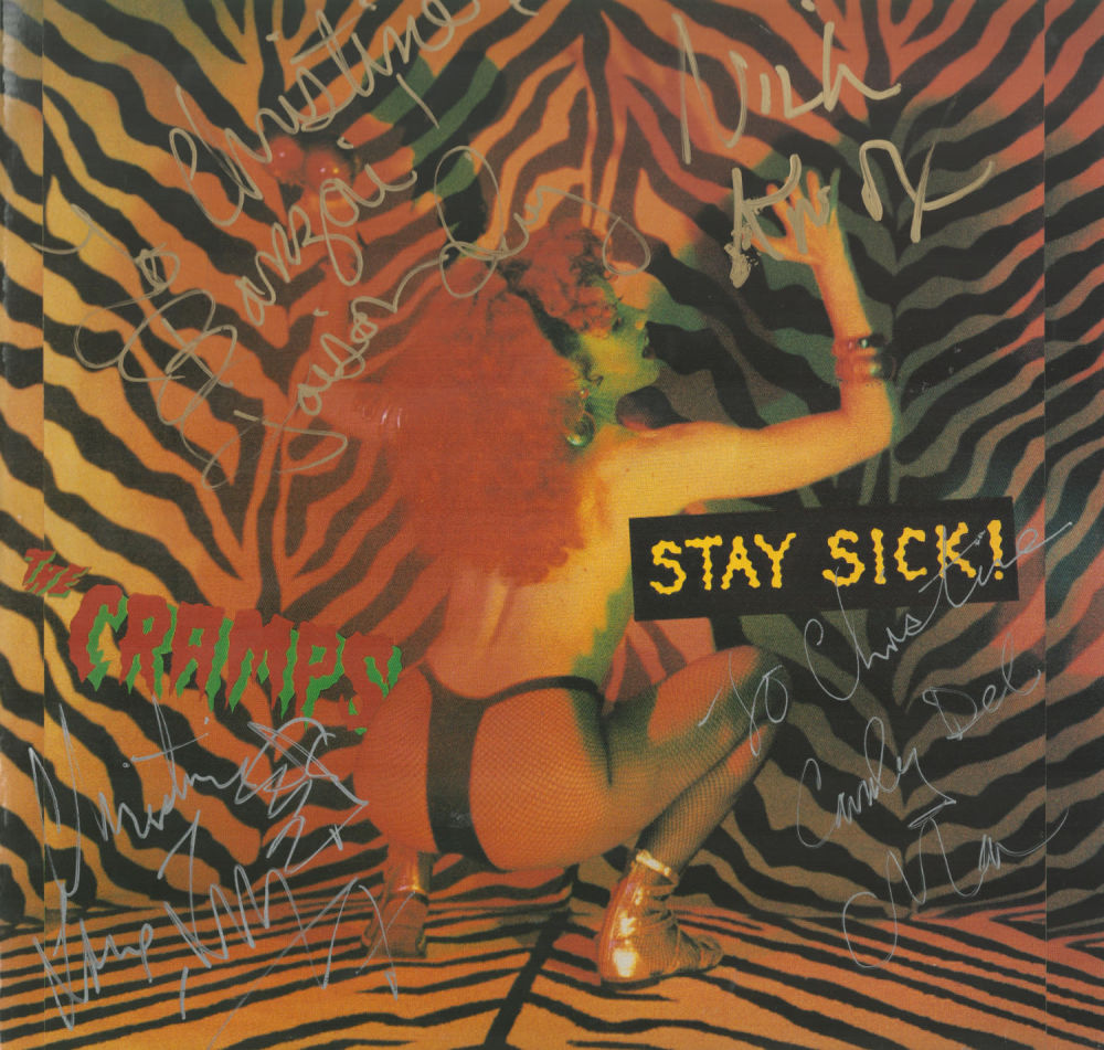 Lot 370: The Cramps Stay Sick multi signed dedicated LP....